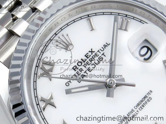0524 Classic Datejust 36mm 126234 904L Steel HGF 1:1 Best Edition White Dial Roman Number Markers on SS Bracelet VR 1484